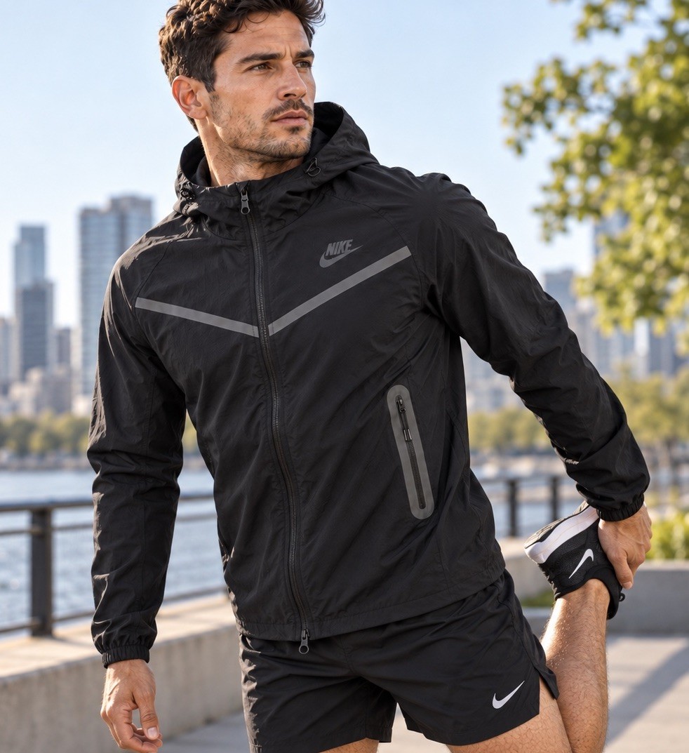 Nike Tech Woven Windrunner Jacket Men’s M Black HM7151-010 NWT $130