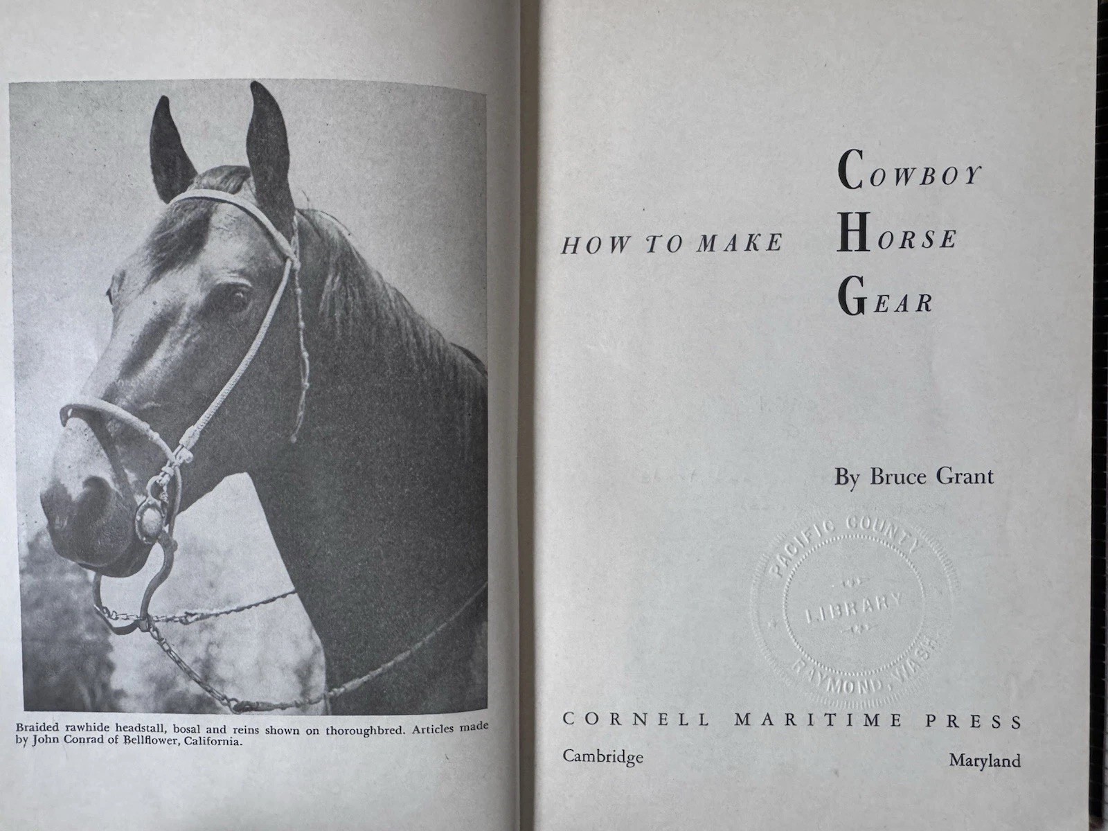 Vintage 1953 HOW TO MAKE COWBOY HORSE GEAR Bruce Grant Leather Tack Craft HC 1st