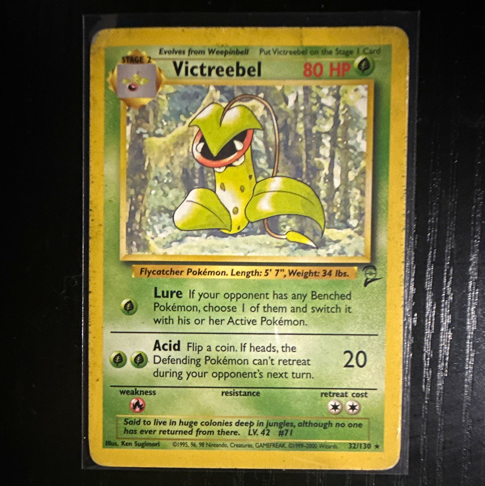 Victreebel 32/130 Jungle Rare Unlimited Regular EN 80 HP Victreebel 32/130 Jungle Rare Unlimited Regular EN 80 HP