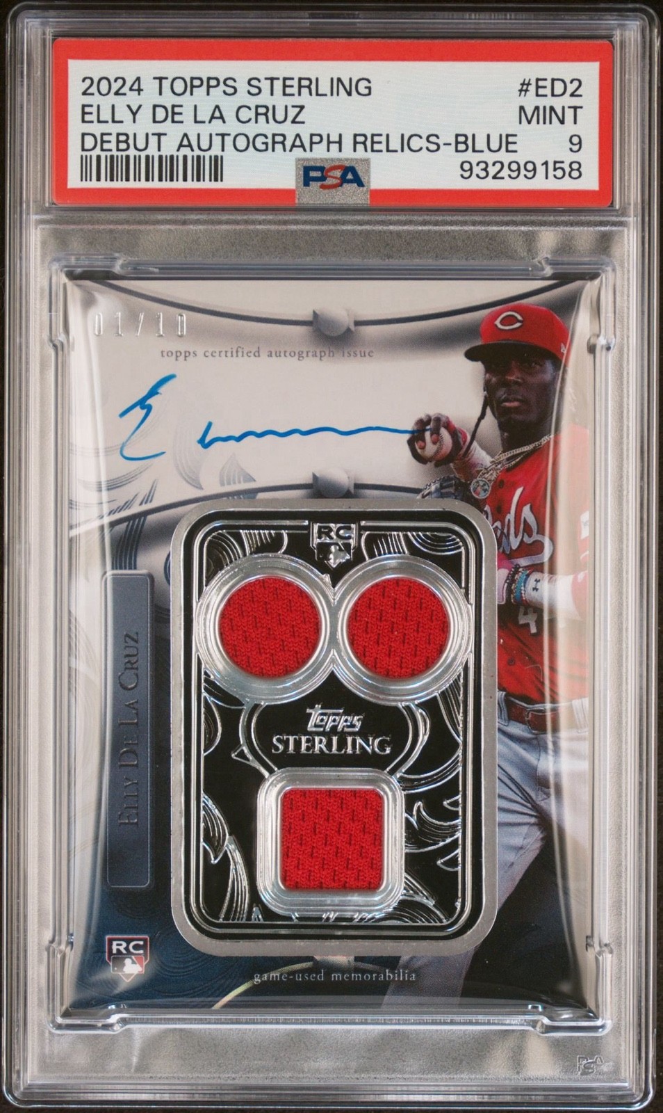 2024 Topps Sterling - Elly De La Cruz -Sterling Debuts Autograph Relic 01/10 2024 Topps Sterling - Elly De La Cruz -Sterling Debuts Autograph Relic 01/10