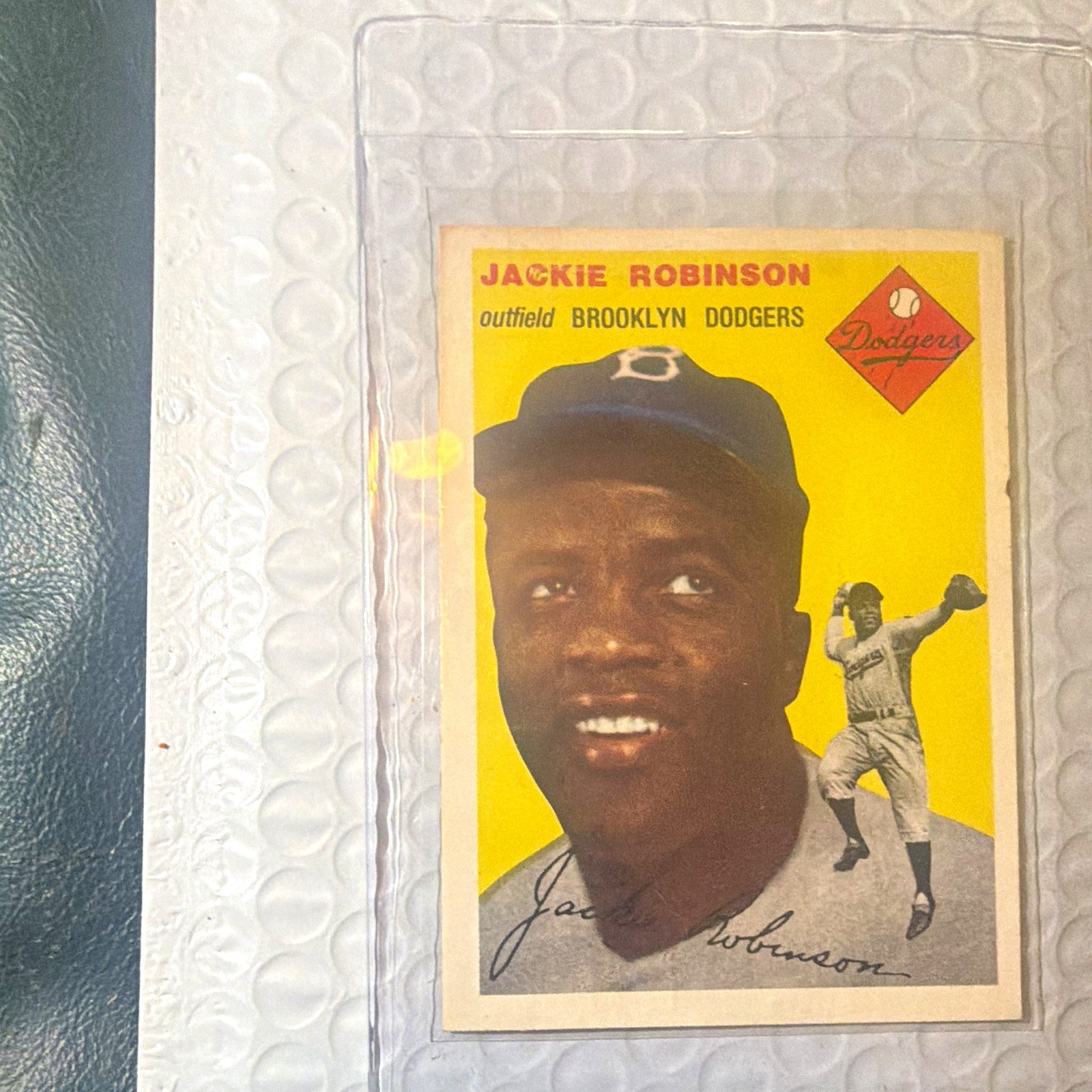 Topps 1954 Topps #10 Jackie Robinson White Back Brooklyn Dodgers MLB licensed RP Topps 1954 Topps #10 Jackie Robinson White Back Brooklyn Dodgers MLB licensed RP