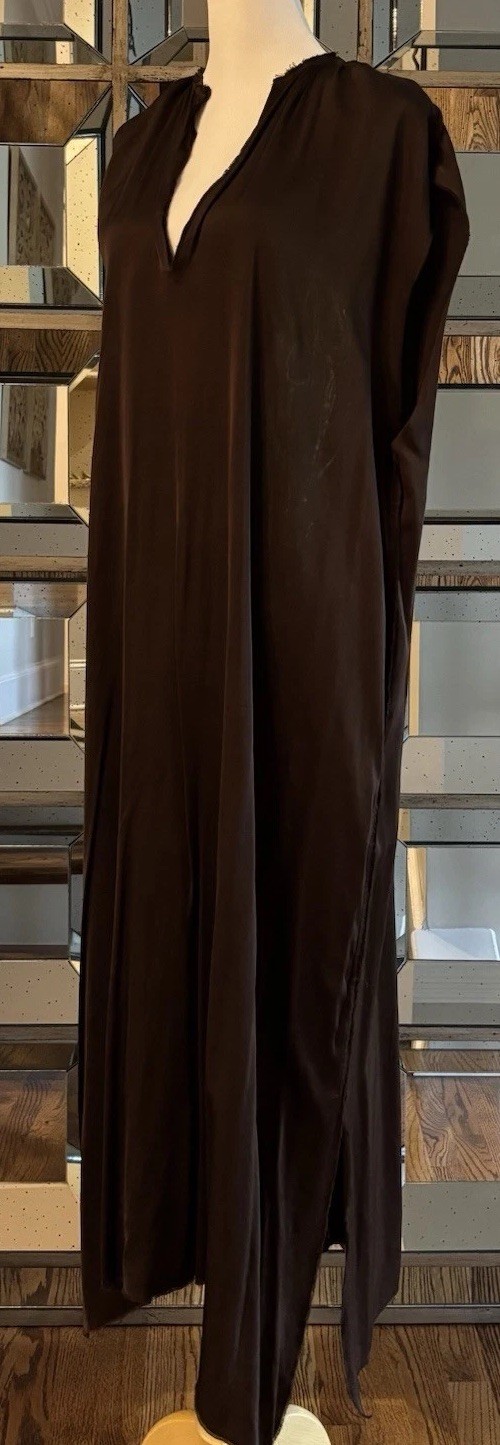 Jaga Chocolate Brown Painted Maxi Dress SZ 1, US SZ 6 New W/Tags Made In U S A Jaga Chocolate Brown Painted Maxi Dress SZ 1, US SZ 6 New W/Tags Made In U S A