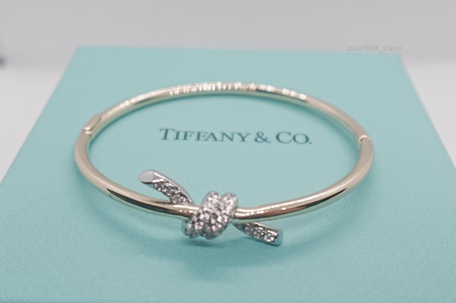 NewTlfany&CoKnot Bangle 18K&White Gold Diamond NewTlfany&CoKnot Bangle 18K&White Gold Diamond