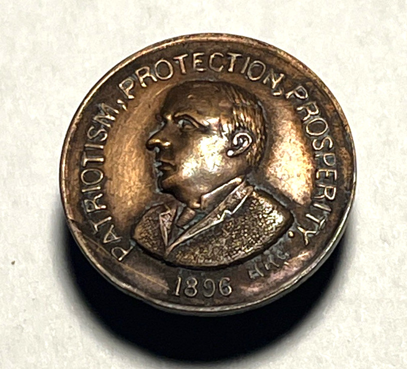Vintage Antique President William McKinley Brass Button-Cufflink. Rare. Campaign Vintage Antique President William McKinley Brass Button-Cufflink. Rare. Campaign