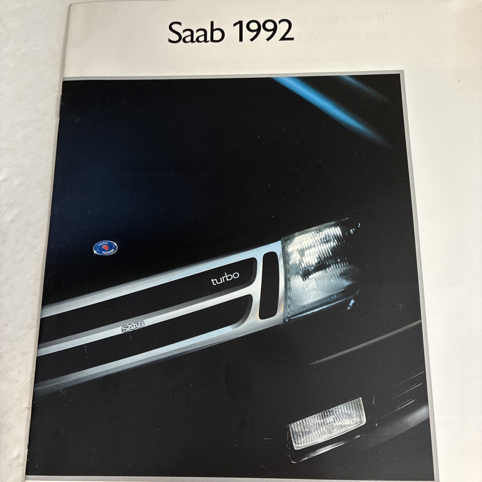 Vintage 1992 Saab Dealership Salesman Brochure