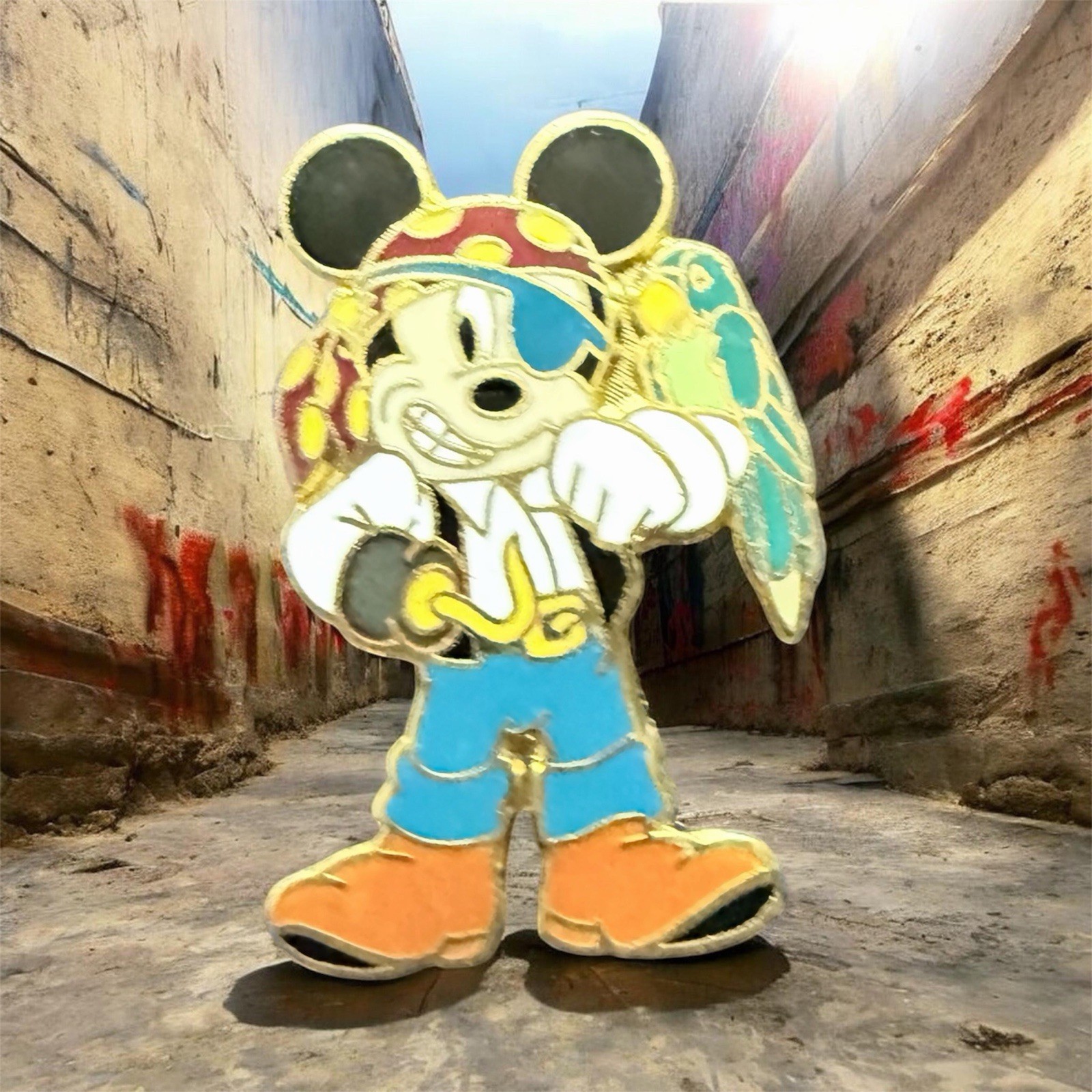 Disney Pirate Mickey - Mickey Mouse Pirate with a Parrot PIN
