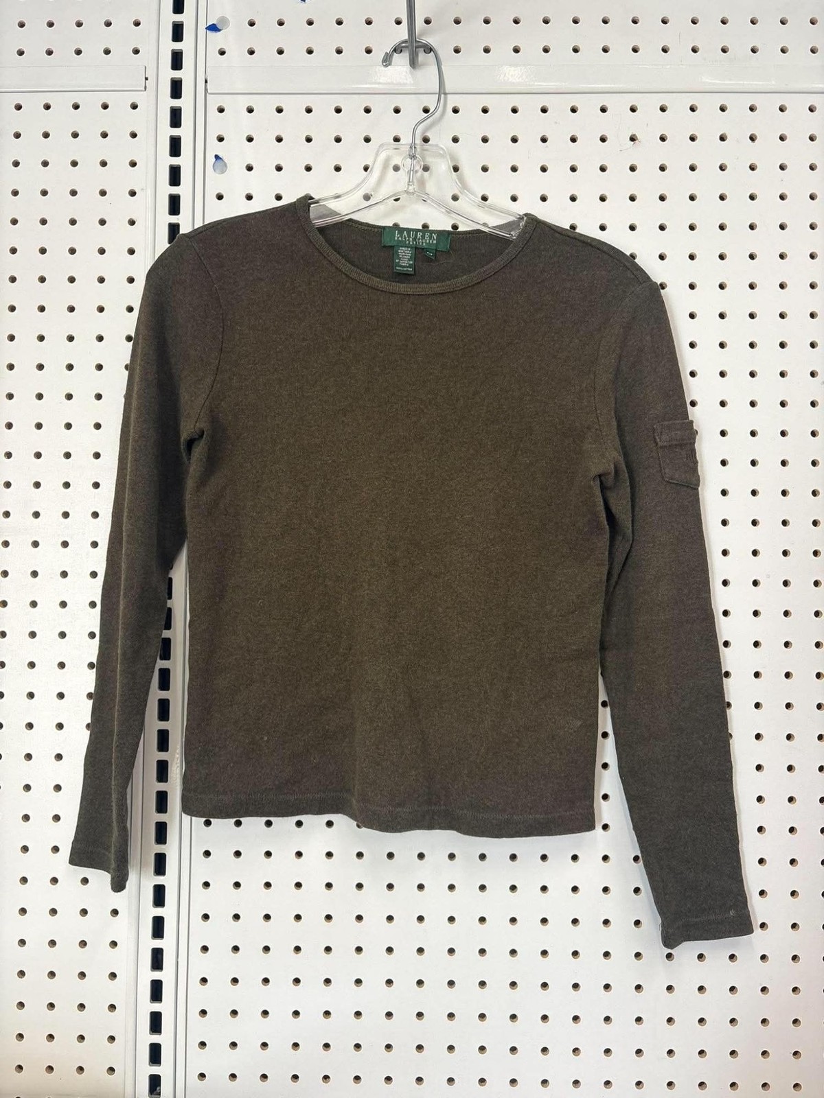 Lauren Ralph Lauren Petite Brown Long Sleeve Cotton Shirt P/P Lauren Ralph Lauren Petite Brown Long Sleeve Cotton Shirt P/P