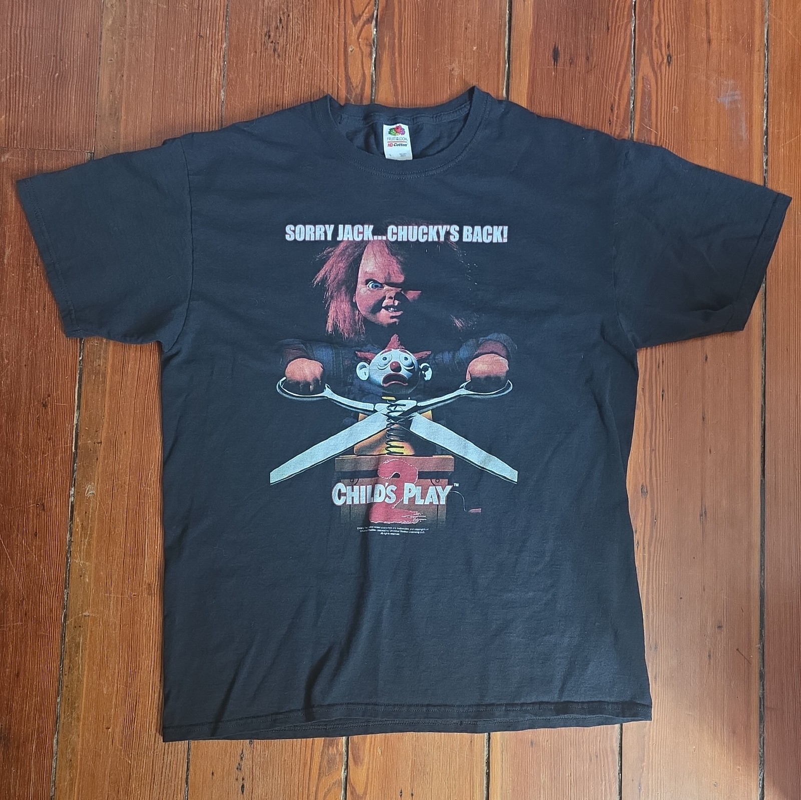 Chucky Childs Play 2 Horror Movie Promo Shirt SZ Large Fruit of the Loom Chucky Childs Play 2 Horror Movie Promo Shirt SZ Large Fruit of the Loom