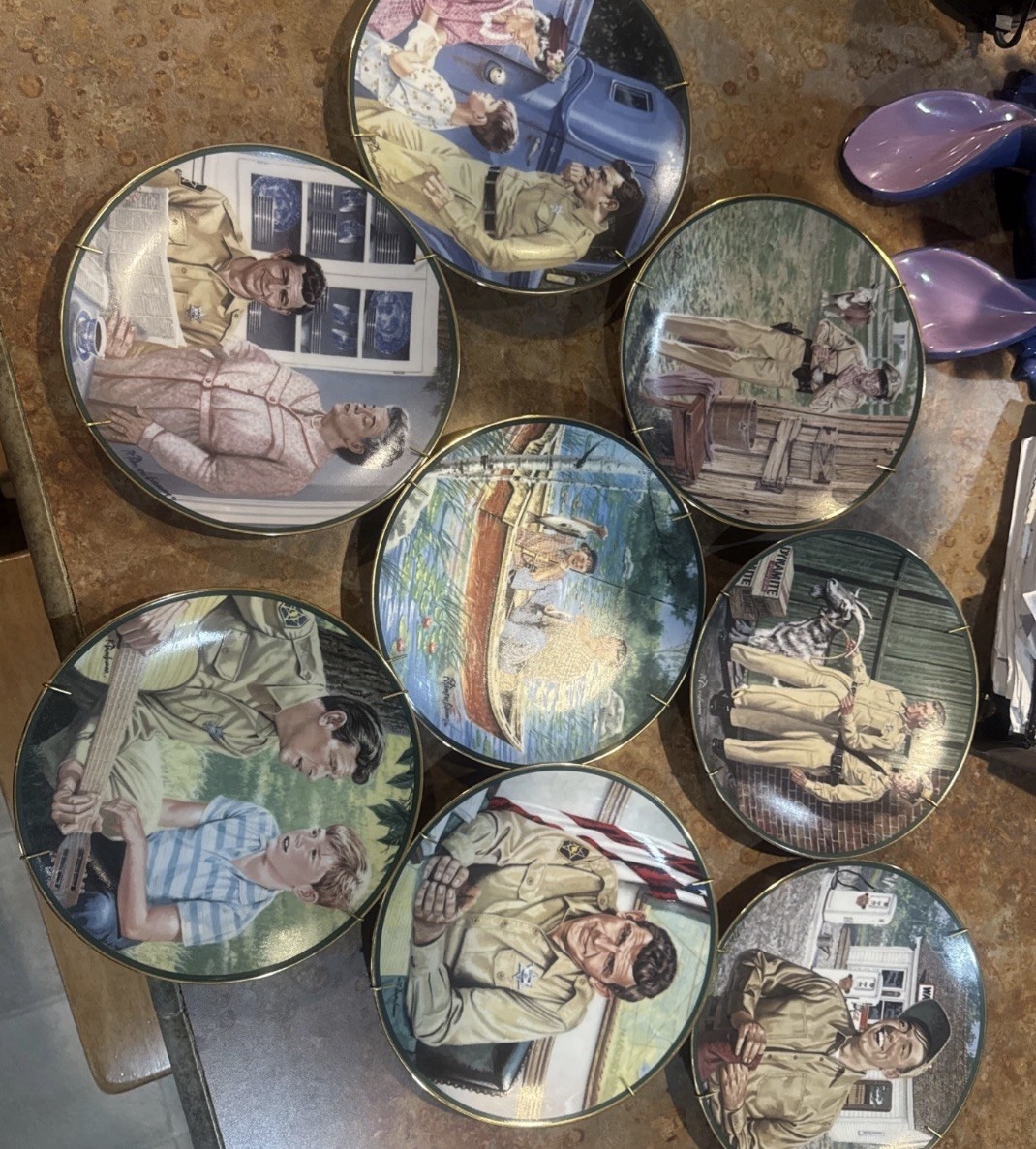 Vintage Andy Griffith Show Hamilton Collector Plates Complete Set of 8 Vintage Andy Griffith Show Hamilton Collector Plates Complete Set of 8