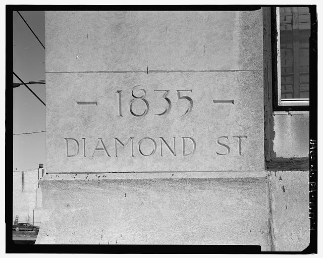 Photo:1835 Diamond St Philadelphia PA 1930s House Address Detail View