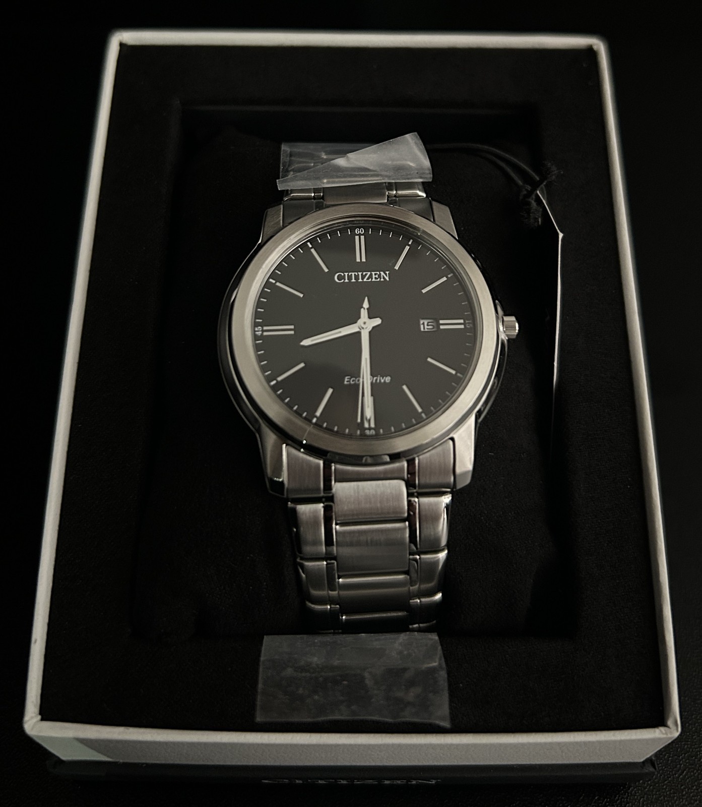 Brand New Citizen Eco-Drive Men\'s AW1218-56E Black Dial 41mm SS Bracelet Date Brand New Citizen Eco-Drive Men\'s AW1218-56E Black Dial 41mm SS Bracelet Date