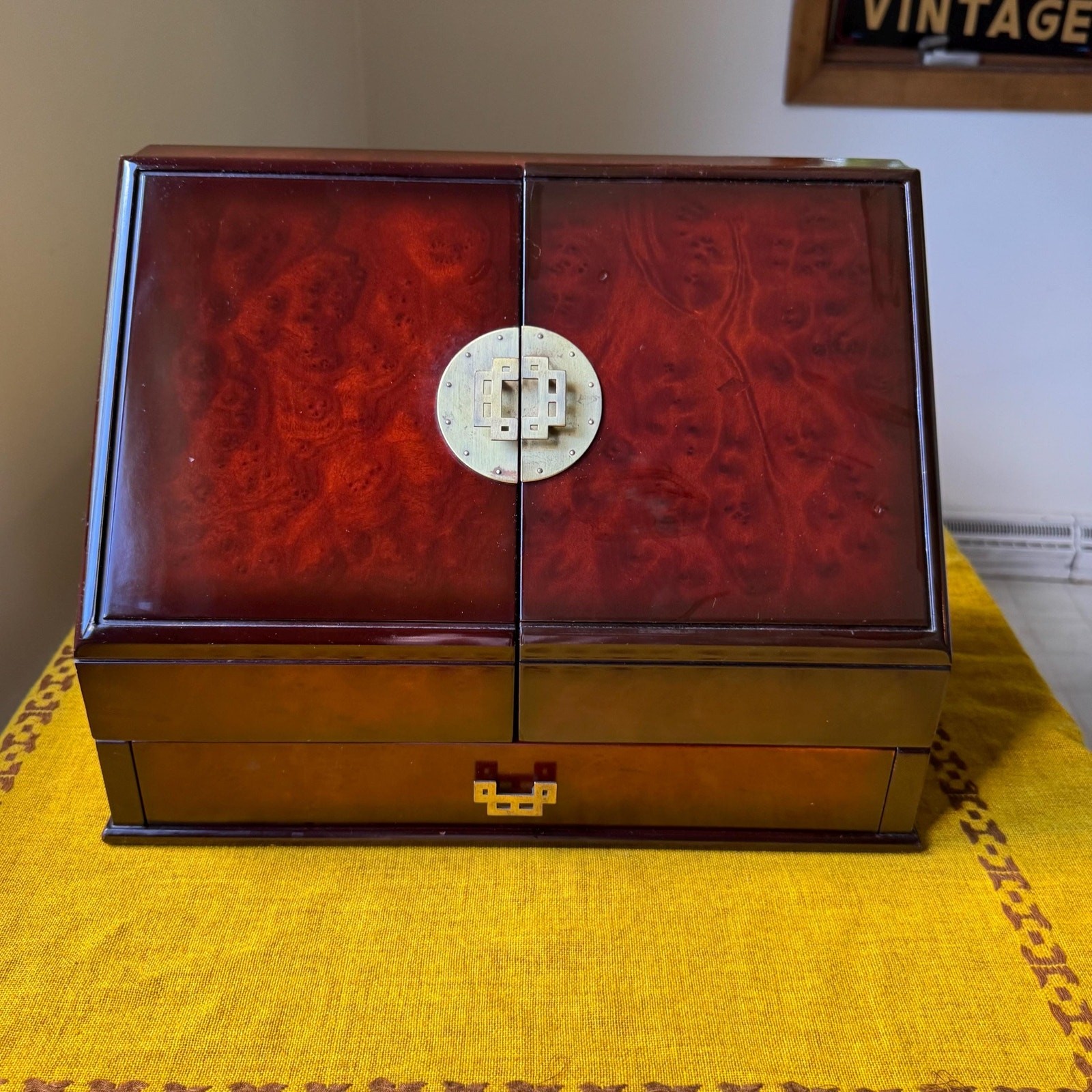 Vintage Bombay Company Chinoiserie Desk Organizer