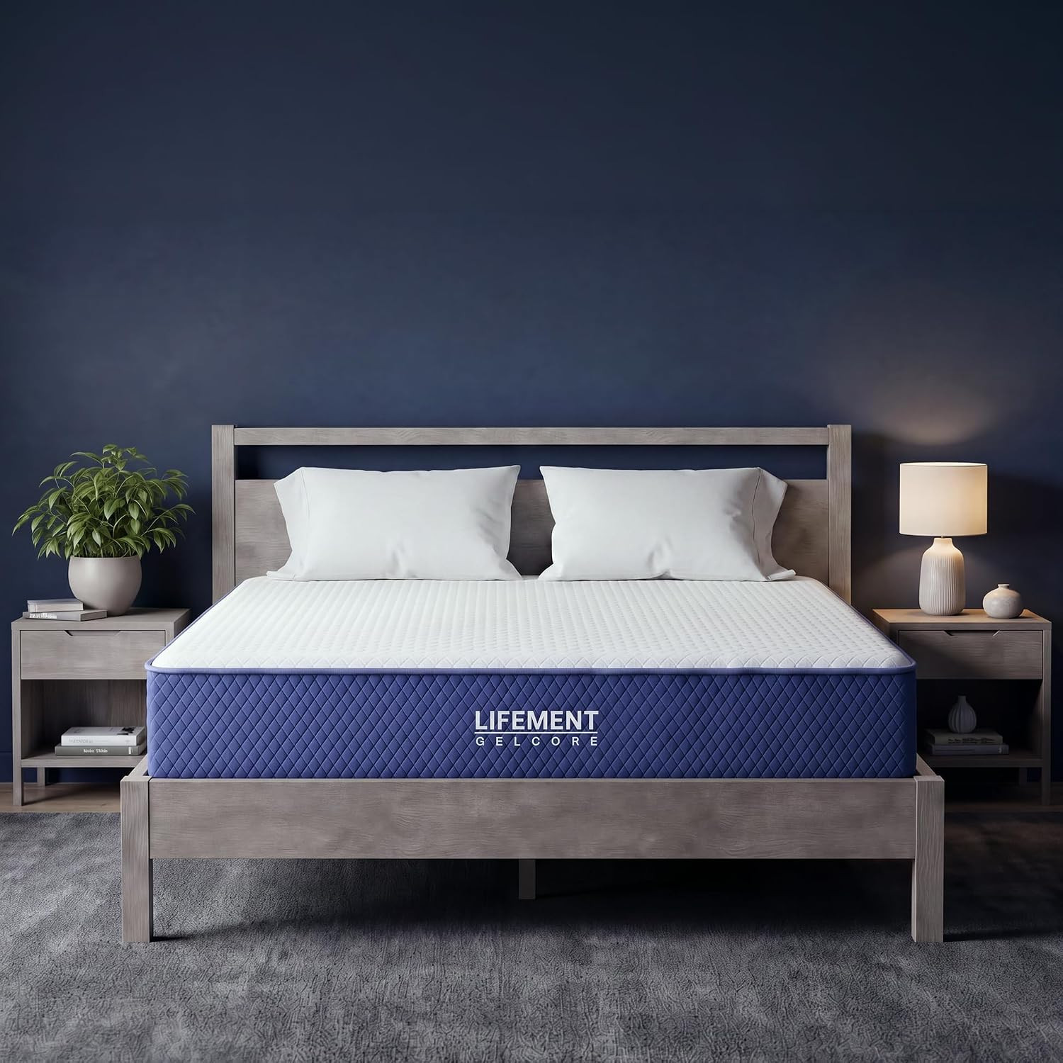 King 10 Inch Gel Core Grid Mattress, Advanced Gel Core Grid, Medium Firm, Motion King 10 Inch Gel Core Grid Mattress, Advanced Gel Core Grid, Medium Firm, Motion