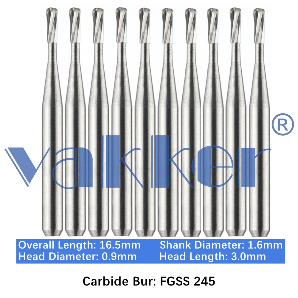 10-100pc Vakker Dental Carbide Burs FGSS245 Short Shank Amalgam Preparation Bits 10-100pc Vakker Dental Carbide Burs FGSS245 Short Shank Amalgam Preparation Bits