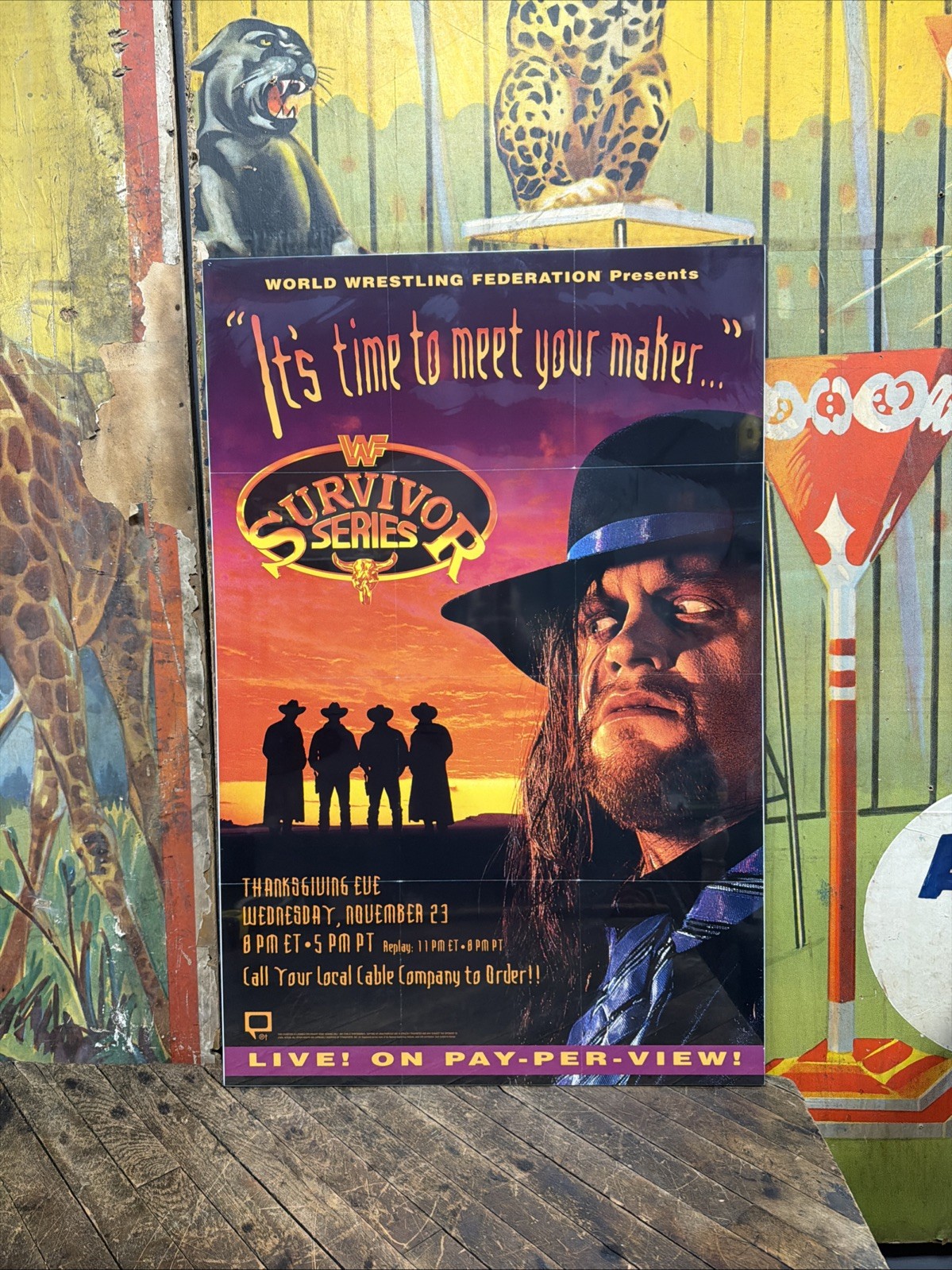 VINTAGE WWF SURVIVOR SERIES 1994 ORIGINAL POSTER WWE WCW NWO RETRO UNDERTAKER VINTAGE WWF SURVIVOR SERIES 1994 ORIGINAL POSTER WWE WCW NWO RETRO UNDERTAKER