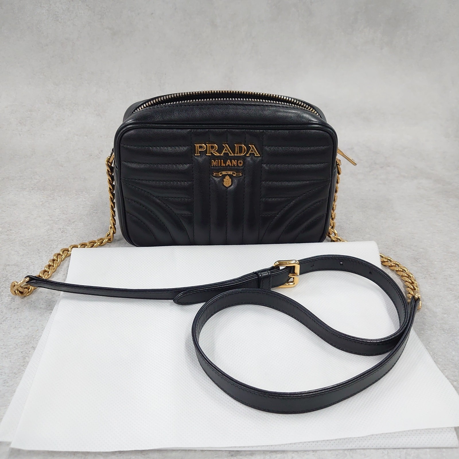 PRADA ChainShoulder Bag black Shoulder Bag AUTHENTIC