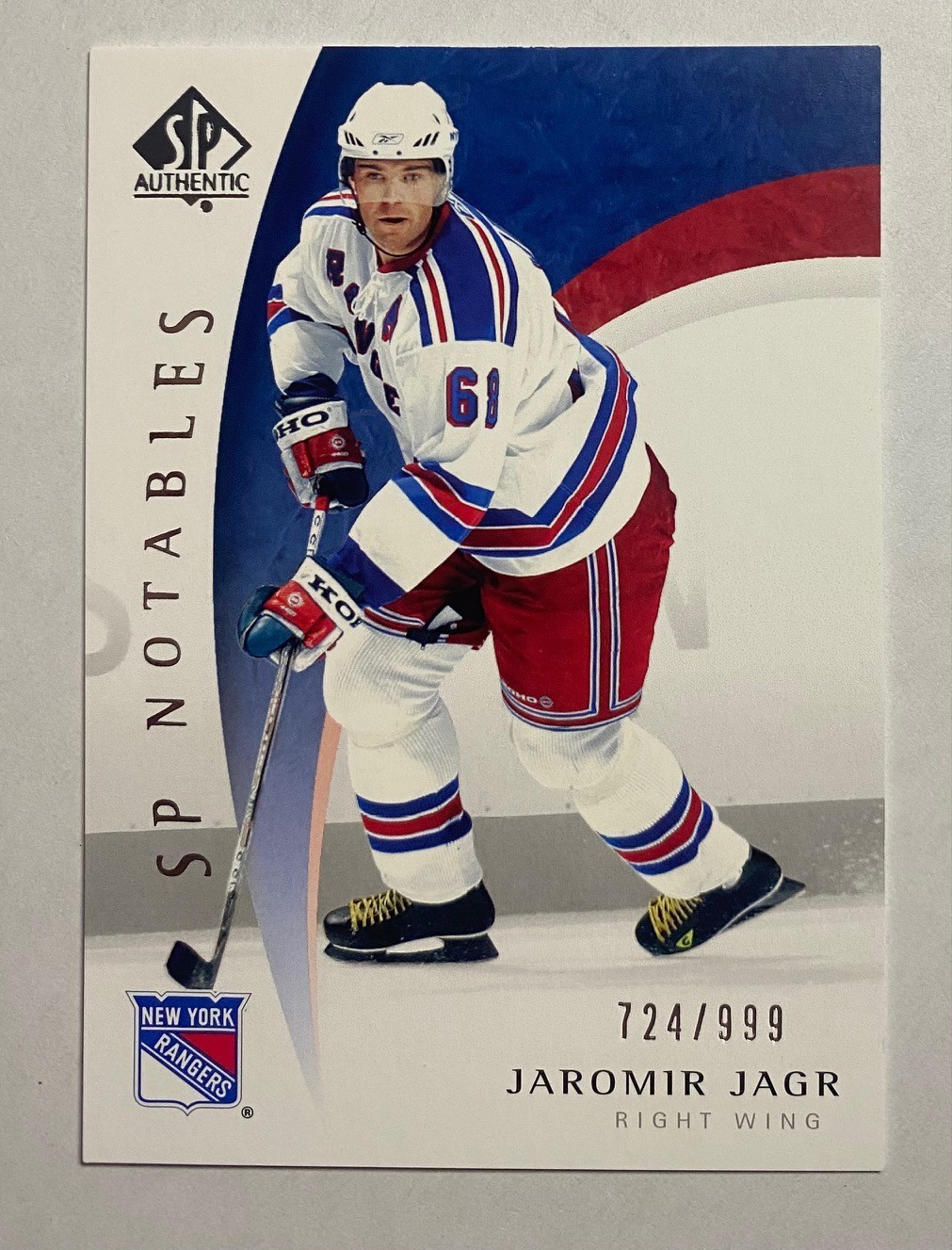 2005-06 SP Authentic SP Notables 724/999 Jaromir Jagr #103 2005-06 SP Authentic SP Notables 724/999 Jaromir Jagr #103