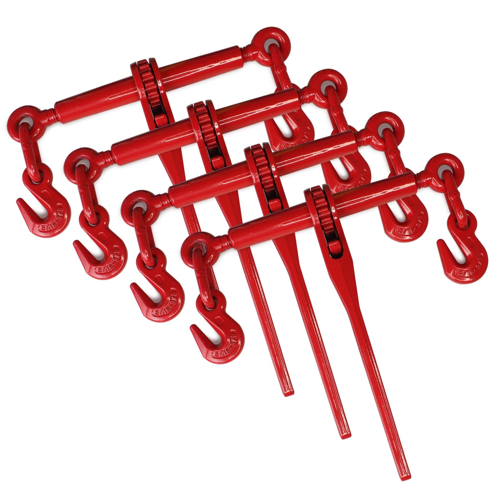 ENJ 4 Pack Ratchet Load Binder 5/16-3/8 Chain 5400lb ENJ 4 Pack Ratchet Load Binder 5/16-3/8 Chain 5400lb