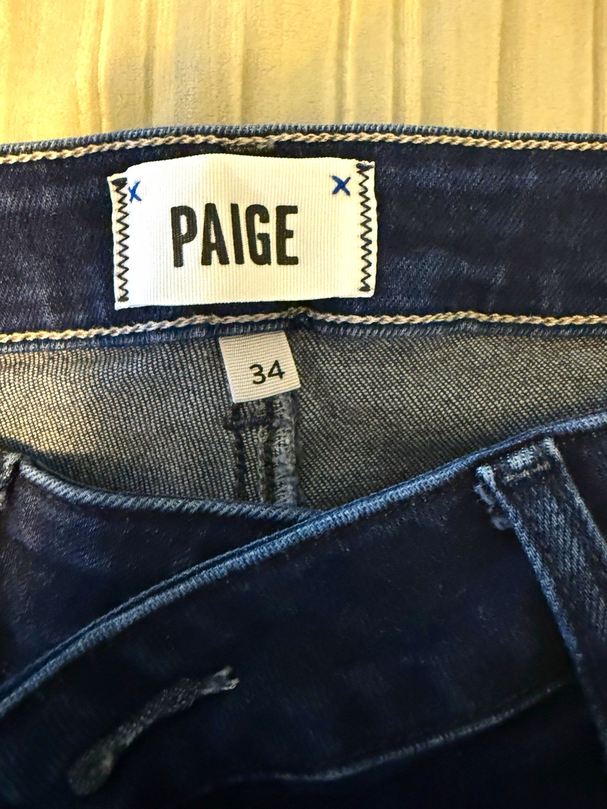 PAIGE Women\'s Skinny Ankle Dark Wash Blue Denim Stretch 5-Pocket Logo PAIGE Women\'s Skinny Ankle Dark Wash Blue Denim Stretch 5-Pocket Logo