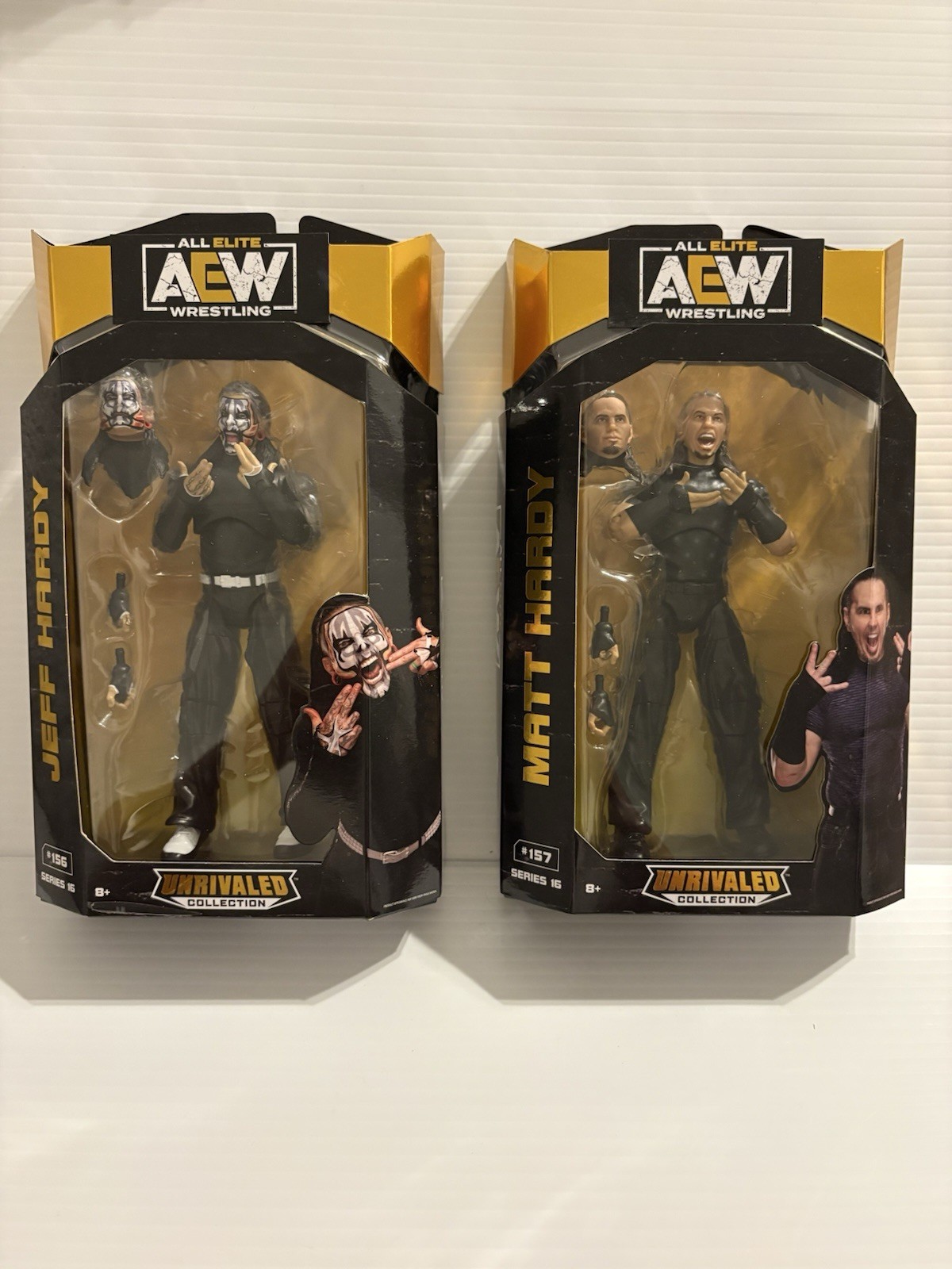 AEW Unrivaled Collection Series 16 Matt Hardy & Jeff Hardy Figures. Hardy Boyz AEW Unrivaled Collection Series 16 Matt Hardy & Jeff Hardy Figures. Hardy Boyz
