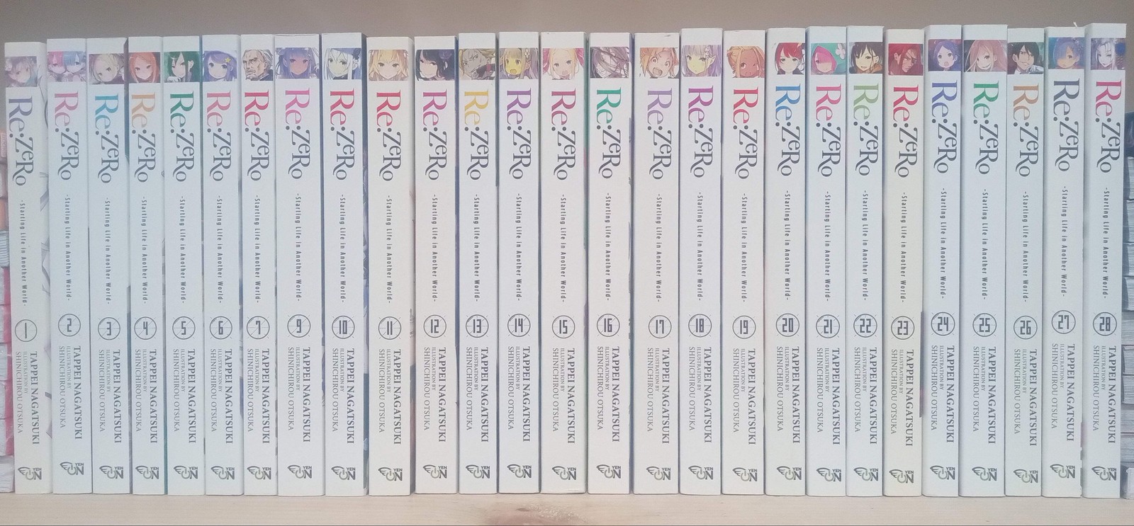 Re: Zero Starting Life in Another World Light Novel Vol. 1-29 Set English