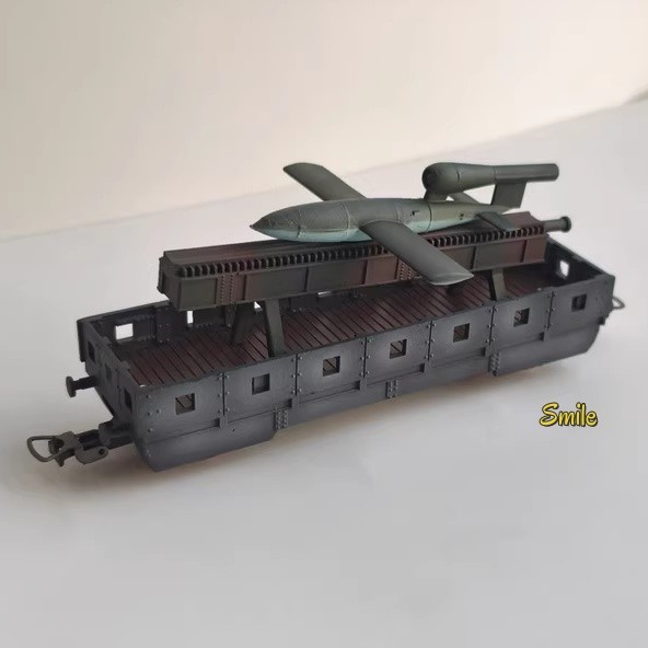 Using liliput metal wheels V1 Missile Ho DC DRG Railway Transport Vehicle Model