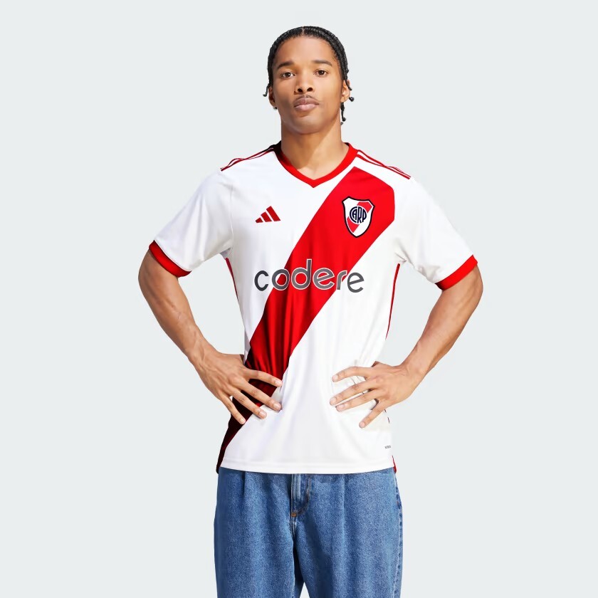 Adidas River Plate 23/24 White Red Home Soccer Jersey Mens Sz Large NWT HT3677 Adidas River Plate 23/24 White Red Home Soccer Jersey Mens Sz Large NWT HT3677
