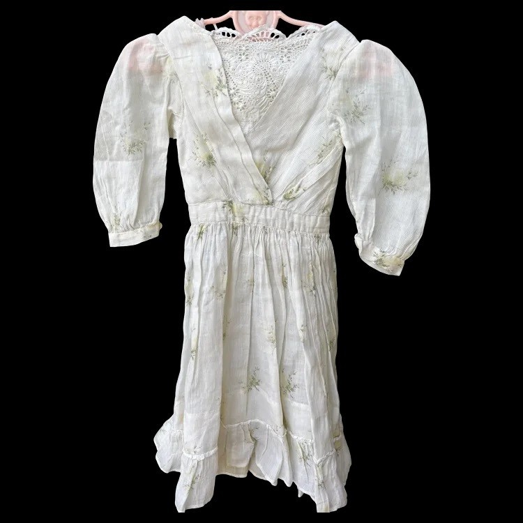 Gorgeous Antique Doll Dress for Large Bisque Lady Doll Gorgeous Antique Doll Dress for Large Bisque Lady Doll