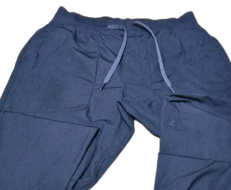 New Lululemon Mens Warm.Up Jogger Pants Medium Navy Blue Tapered Cuff New Lululemon Mens Warm.Up Jogger Pants Medium Navy Blue Tapered Cuff