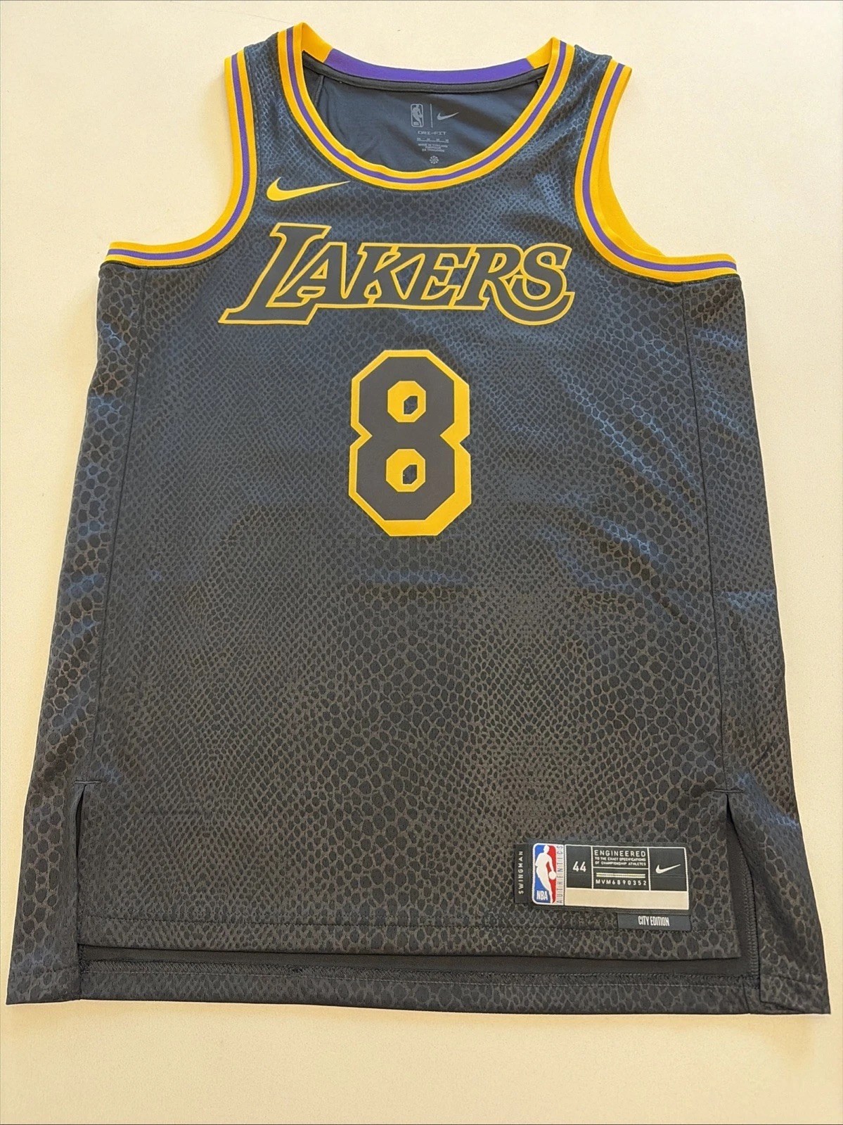 Kobe Bryant Black Mamba City Edition Nike Los Angeles Lakers Jersey 8/24 Med Kobe Bryant Black Mamba City Edition Nike Los Angeles Lakers Jersey 8/24 Med