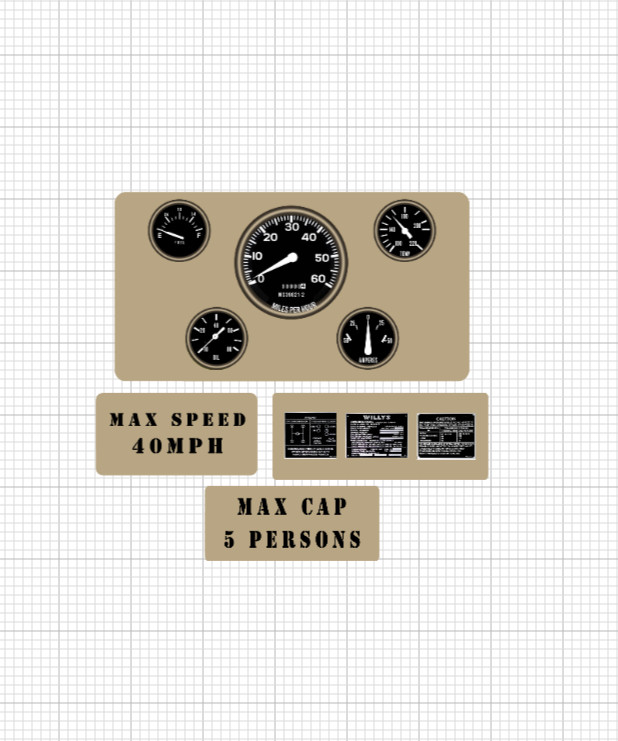 Custom Vintage Gi Joe 7000 Jeep Instrument Panel - Desert Tan - Pls Read Details Custom Vintage Gi Joe 7000 Jeep Instrument Panel - Desert Tan - Pls Read Details