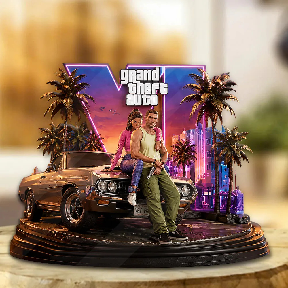 Grand Theft Auto VI Custom Shape Acrylic Plaque Grand Theft Auto VI Custom Shape Acrylic Plaque