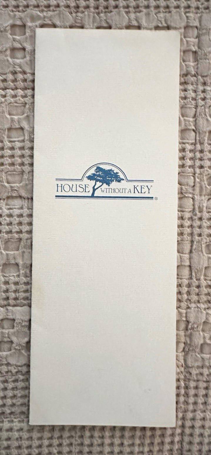 Vintage House Without A Key Menu Halekulani Hotel Waikiki Hawaii Charlie Chan Vintage House Without A Key Menu Halekulani Hotel Waikiki Hawaii Charlie Chan