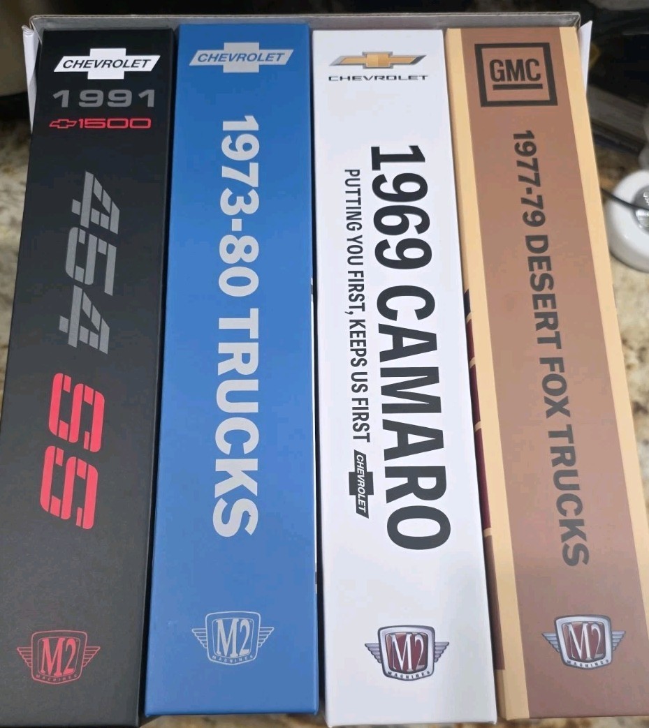 M2 Machines Shadow Box~Chevy Truck*Camaro*454SS*GMC Sierra**Complete Set of 4 M2 Machines Shadow Box~Chevy Truck*Camaro*454SS*GMC Sierra**Complete Set of 4