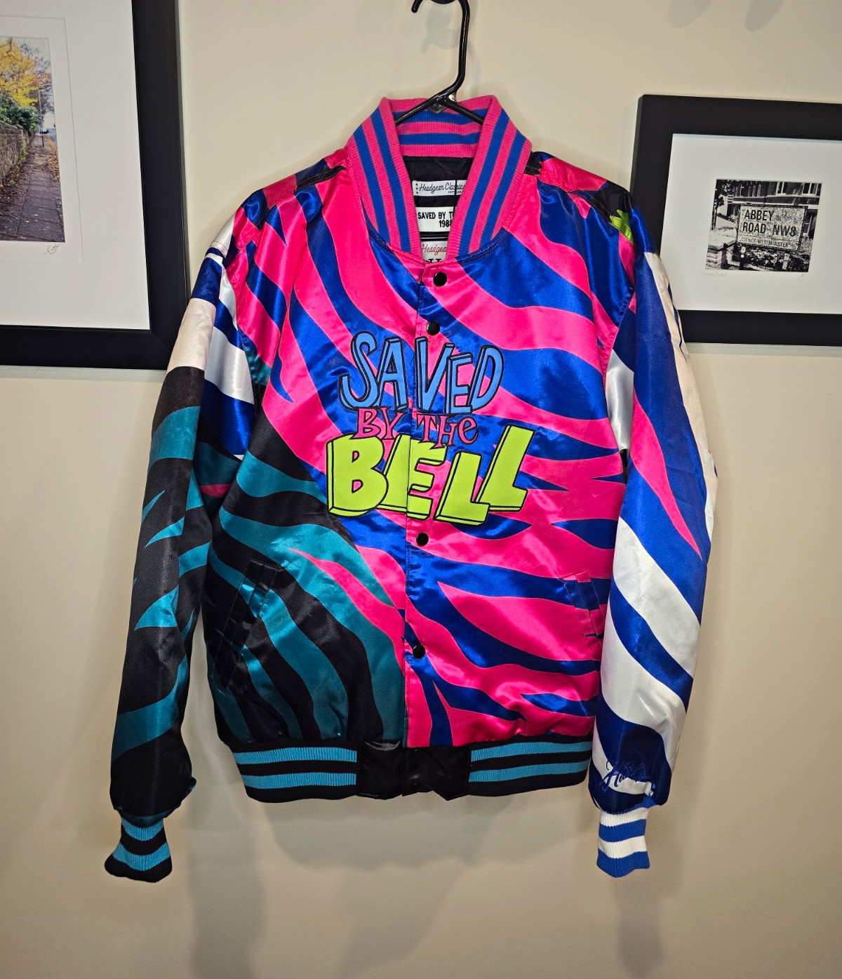 Headgear Classics Saved by the Bell Satin Jacket, XL, Rap & Hip Hop Music Headgear Classics Saved by the Bell Satin Jacket, XL, Rap & Hip Hop Music