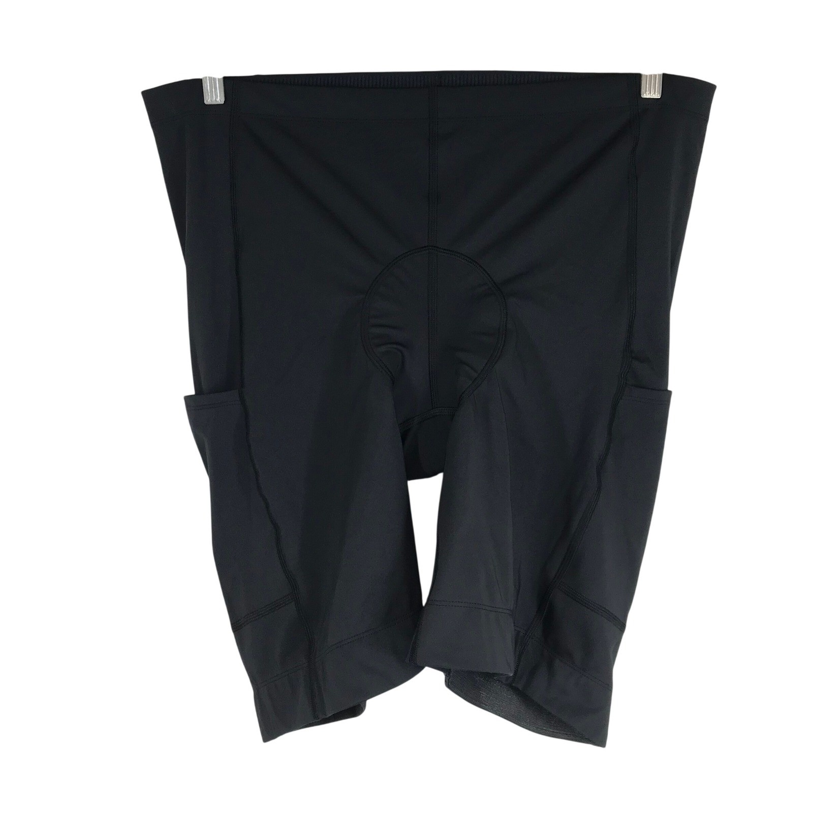 REI Co-op Mens Black Padded Cycling Shorts XXL Built-In Chamois Side Pockets
