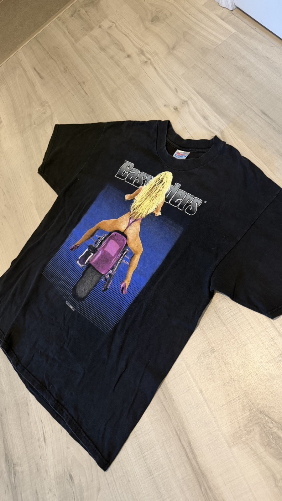 Rare Vintage 90s Easy Riders Motorcycle Harley Naked Nude Girl AOP Shirt XL Rare Vintage 90s Easy Riders Motorcycle Harley Naked Nude Girl AOP Shirt XL
