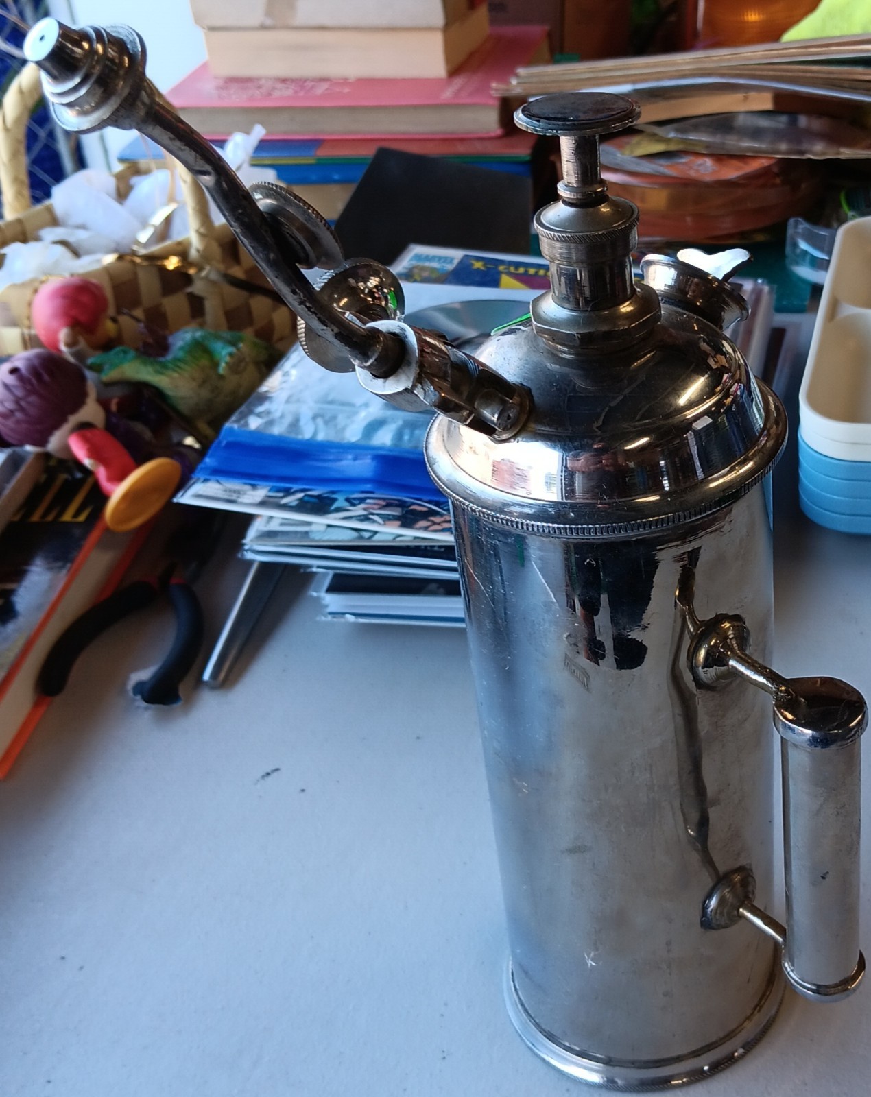 ANTIQUE 1920S CHROME HEMORRHOID BRAZER MEDICAL DEVICE ODDITIES TOOL ATOMIZER ANTIQUE 1920S CHROME HEMORRHOID BRAZER MEDICAL DEVICE ODDITIES TOOL ATOMIZER