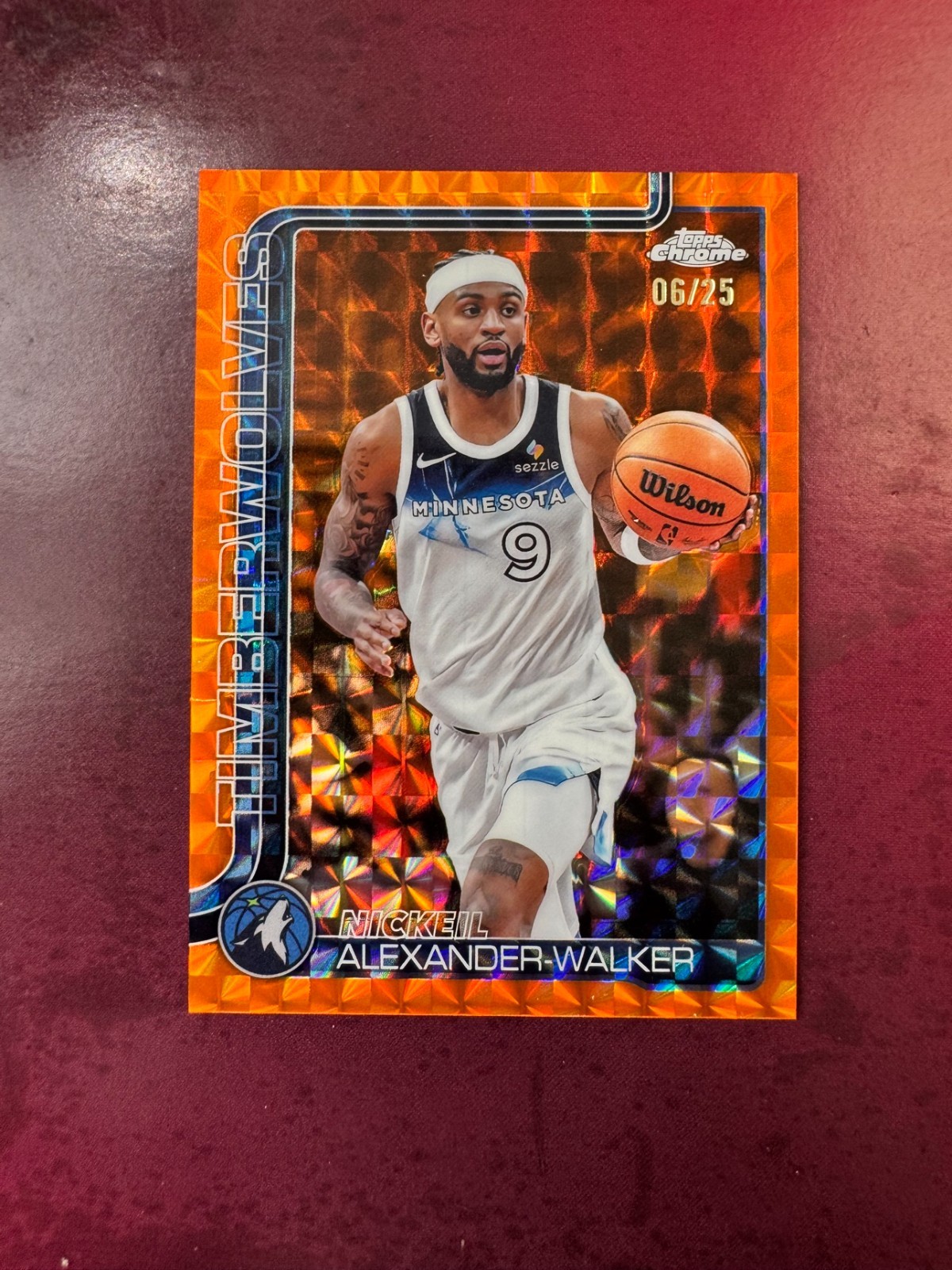2024-25 Topps Chrome #193 Nickeil Alexander-Walker Orange Refractor /25 (06/25) 2024-25 Topps Chrome #193 Nickeil Alexander-Walker Orange Refractor /25 (06/25)
