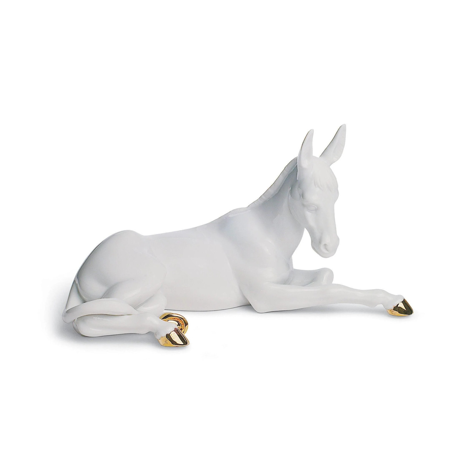 NEW - Lladro Donkey Nativity Figurine - Golden Lustre NEW - Lladro Donkey Nativity Figurine - Golden Lustre