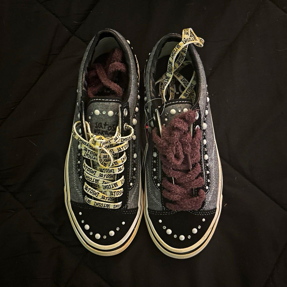 VANS Old Skool Low Top Skateboarding Shoes Gray US 9 (satoshi) VANS Old Skool Low Top Skateboarding Shoes Gray US 9 (satoshi)