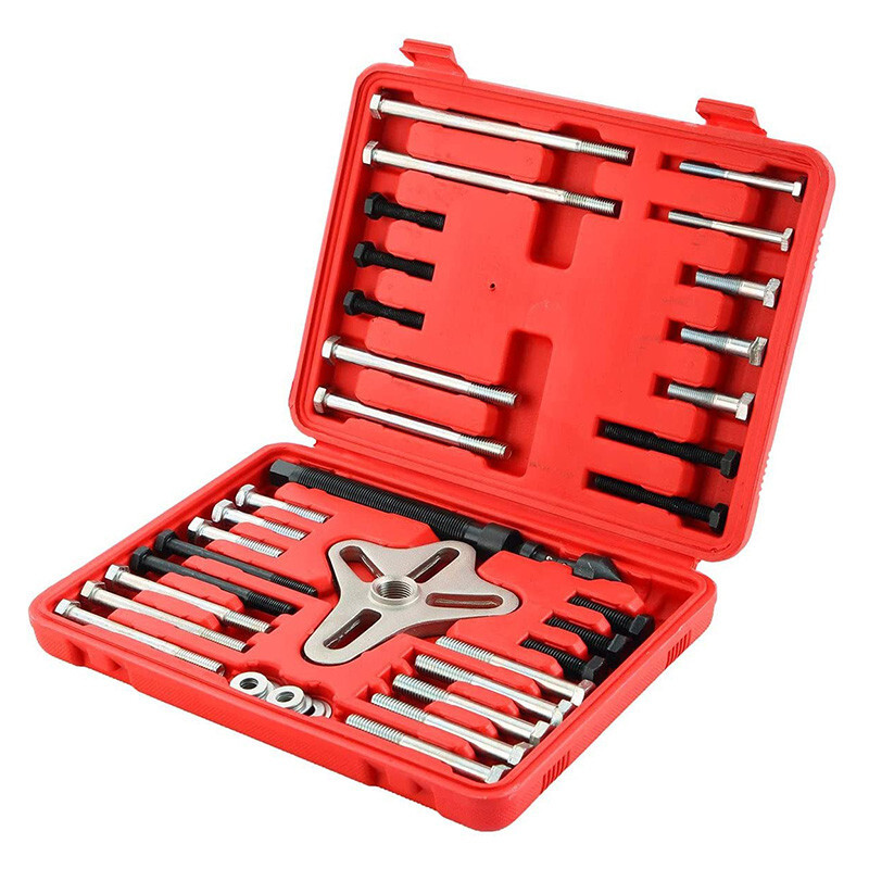 46Pc Harmonic Balancer Gear Puller Steering Wheel Tool Set Kit with Case 46Pc Harmonic Balancer Gear Puller Steering Wheel Tool Set Kit with Case