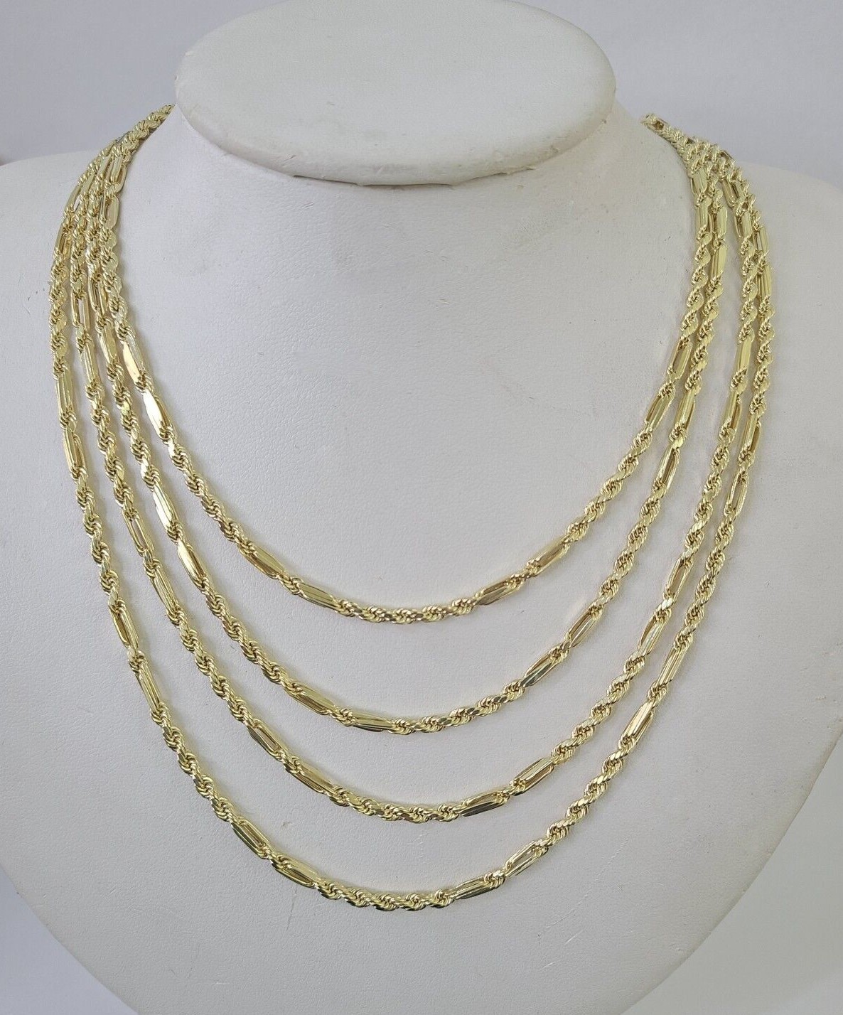 Real 10k Milano Rope Chain Necklace Yellow Gold 3mm 18\