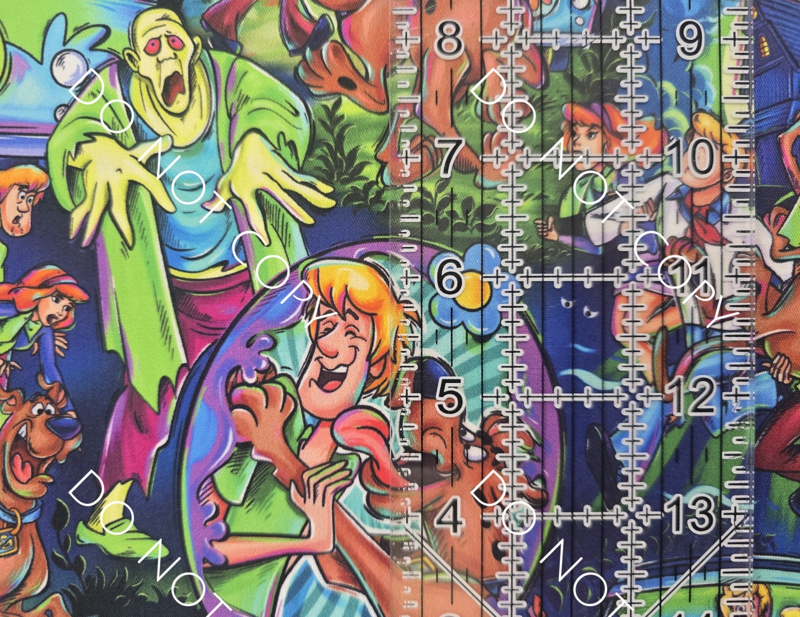 Custom 100% Cotton Woven Fabric Scooby Doo Cartoon by the 1/4 Yard 9x56 Custom 100% Cotton Woven Fabric Scooby Doo Cartoon by the 1/4 Yard 9x56