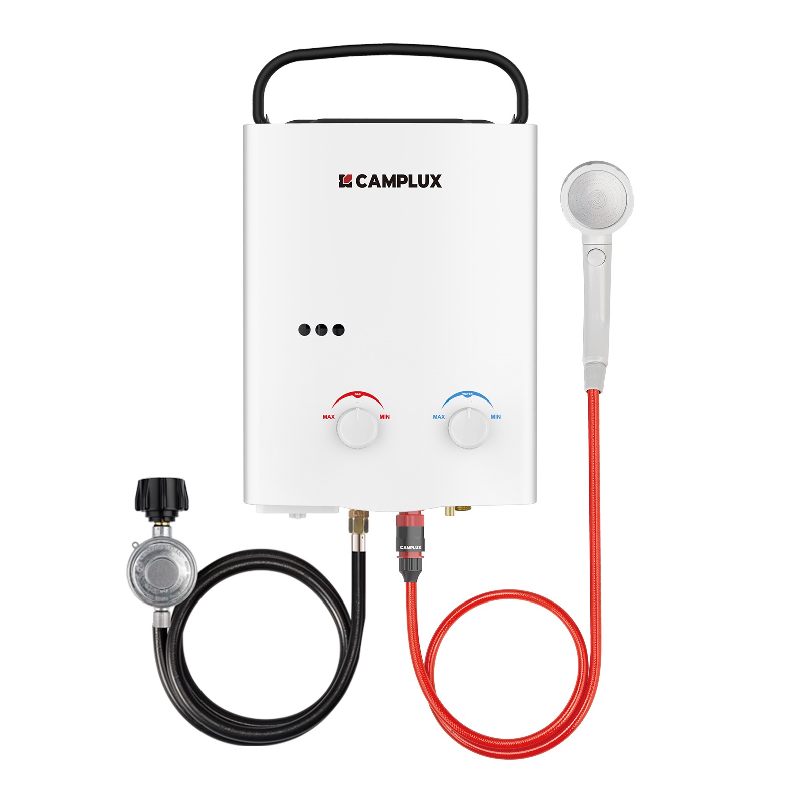 Camplux Tankless Water Heater, 1.32 GPM Portable Propane Outdoor Camping Shower Camplux Tankless Water Heater, 1.32 GPM Portable Propane Outdoor Camping Shower