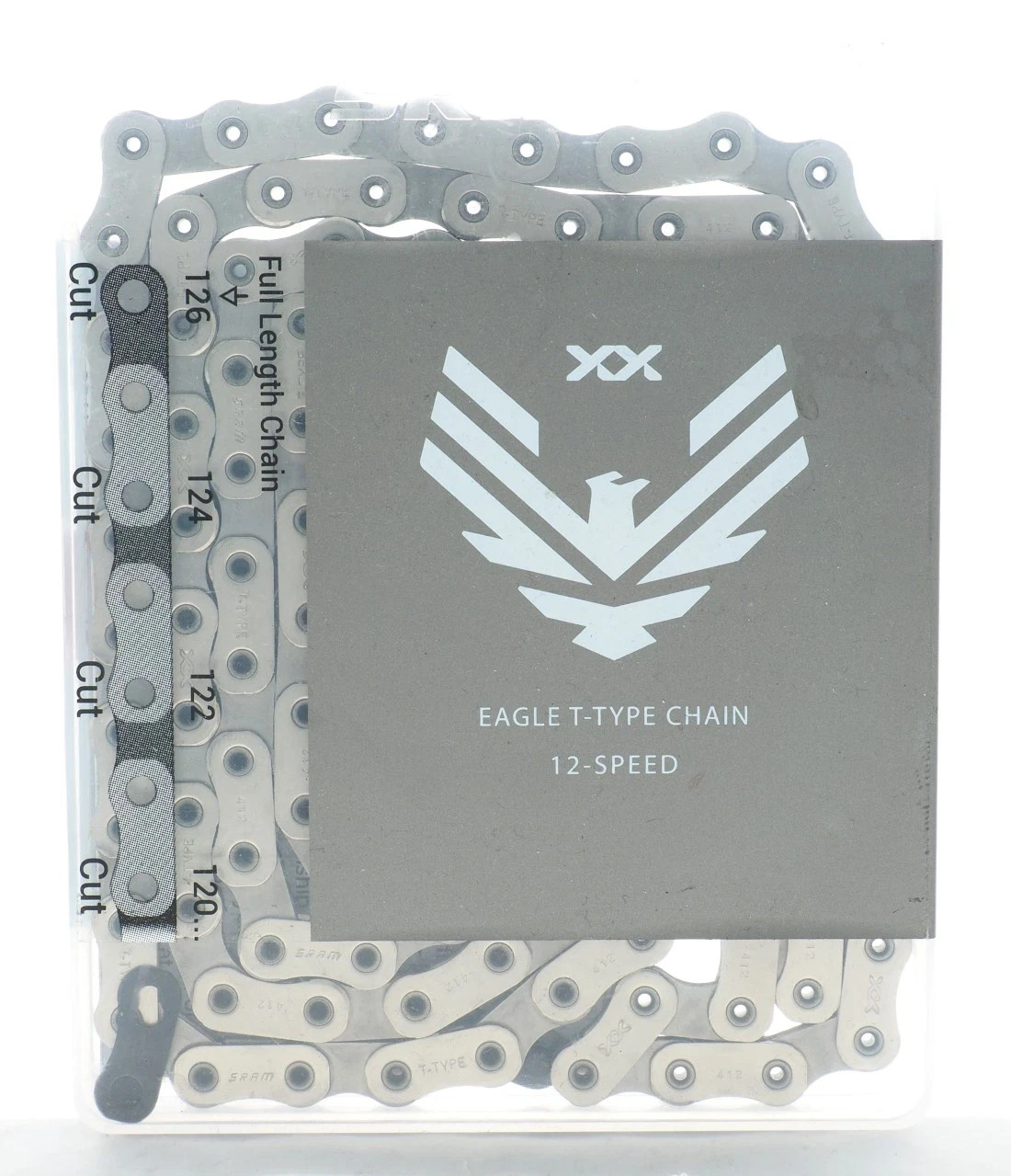 SRAM XX Eagle T-Type Flattop Chain - 12-Speed, 126 Links, Hollow Pin, New in Box SRAM XX Eagle T-Type Flattop Chain - 12-Speed, 126 Links, Hollow Pin, New in Box