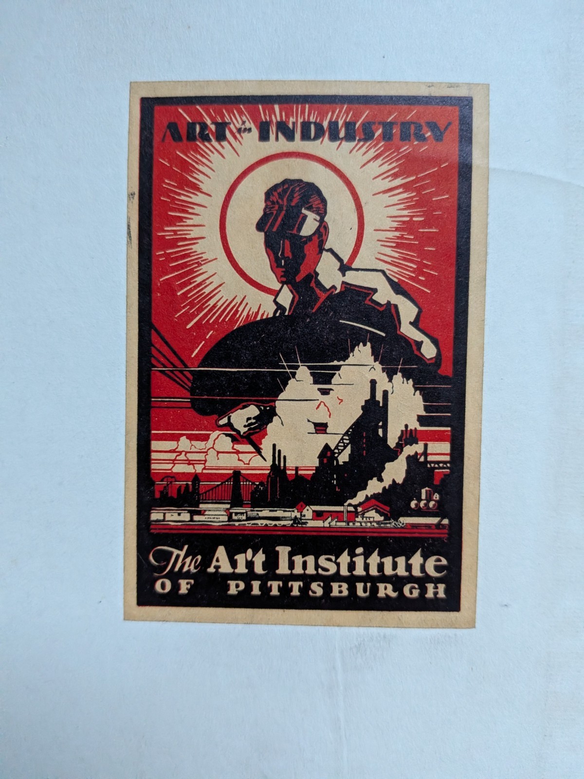 J. Howard Miller? 1943 WWII US steel Art institute Pittsburgh poster book plate J. Howard Miller? 1943 WWII US steel Art institute Pittsburgh poster book plate
