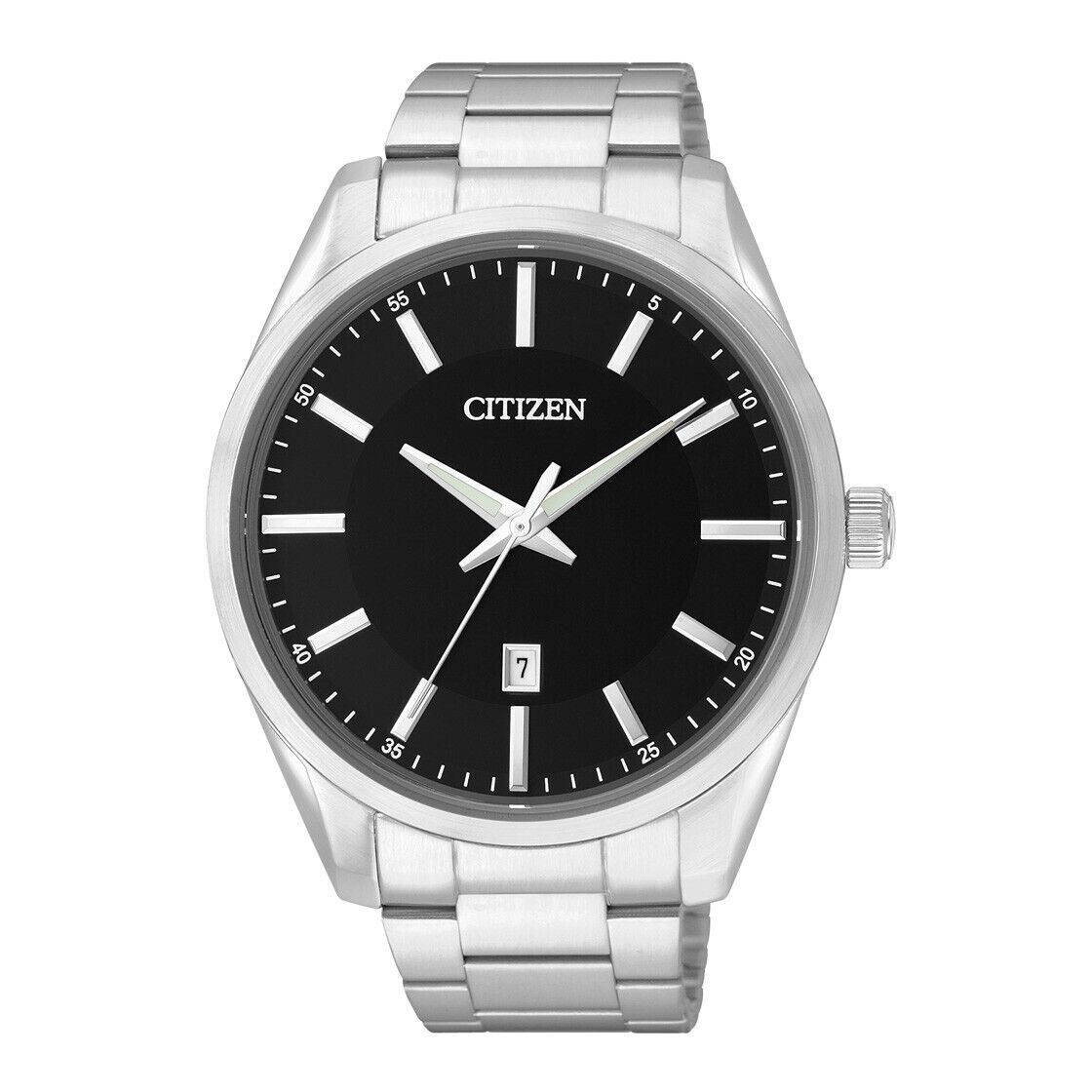 Citizen Men's Quartz Black Dial Stainless Steel Watch - BI1030-53E NEW Citizen Men's Quartz Black Dial Stainless Steel Watch - BI1030-53E NEW