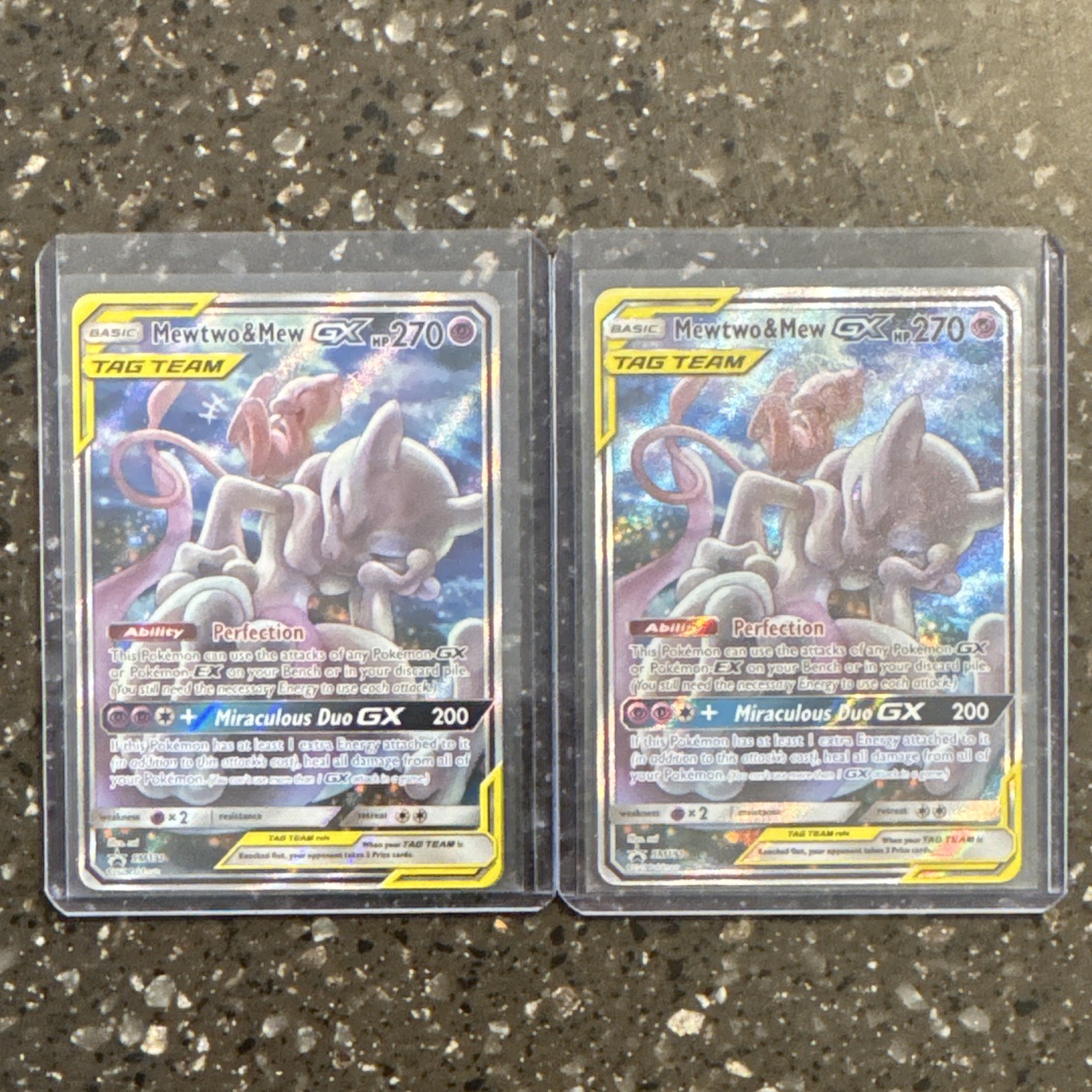 Pokemon TCG 2x Mewtwo & Mew GX TAG TEAM-GX Holo 71/236 English 2019 Pokemon TCG 2x Mewtwo & Mew GX TAG TEAM-GX Holo 71/236 English 2019
