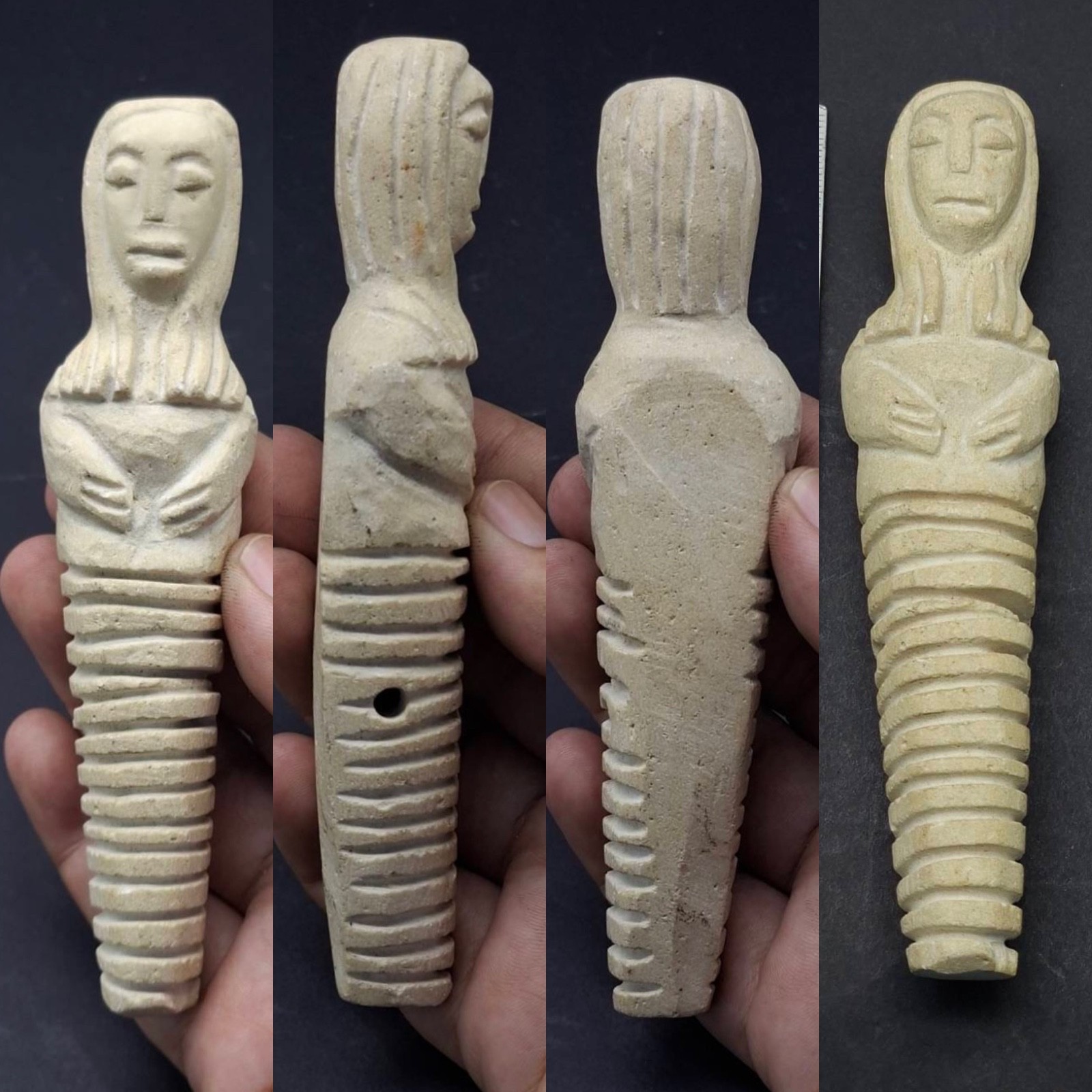 Near Eastern Antiquities Beautiful Old Ancient Bactrian Deity Statue Figurine